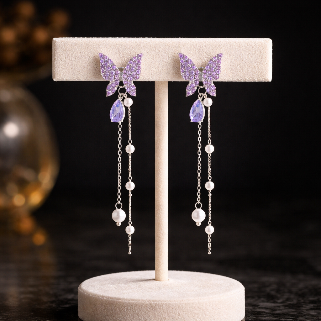 Butterfly Elegance Drop Earrings