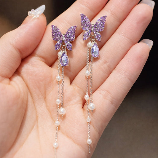 Butterfly Elegance Drop Earrings